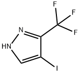 4-碘-3-(三氟甲基)-1H-吡唑,866638-72-4,结构式