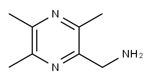 (3,5,6-三甲基吡嗪-2-基)甲胺 结构式