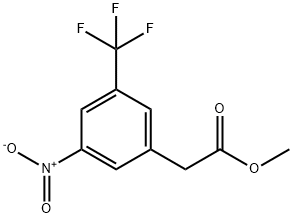 BENZENEACETIC ACID, 3-NITRO-5-(TRIFLUOROMETHYL)-, METHYL ESTER Struktur