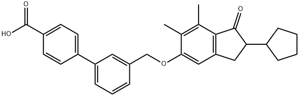 ビフェニル-インダノンA 化学構造式