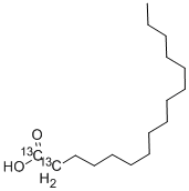 棕榈酸-1,2-13C2,86683-25-2,结构式