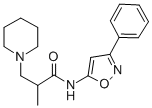 1-Piperidinepropanamide, alpha-methyl-N-(3-phenyl-5-isoxazolyl)- Struktur