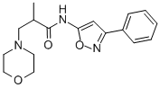 4-Morpholinepropanamide, alpha-methyl-N-(3-phenyl-5-isoxazolyl)- Structure