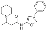 1-Piperidinepropanamide, beta-methyl-N-(3-phenyl-5-isoxazolyl)- Structure