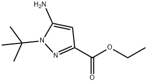 5 -氨基- 1 -叔丁基-1H -吡唑- 3 -羧酸乙酯, 866838-01-9, 结构式