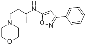 4-Morpholinepropanamine, alpha-methyl-N-(3-phenyl-5-isoxazolyl)- Struktur