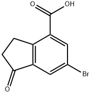 6-溴-1-氧代-2,3-二氢-1H-茚-4-羧酸, 866848-85-3, 结构式