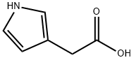 2-(1H-ピロール-3-イル)酢酸 化学構造式