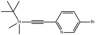 5-bromo-2-[(tert-butyl-dimethyl-silanyl)-ethynyl]-pyridine 化学構造式