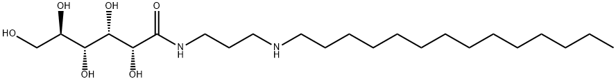 N-[3-(テトラデシルアミノ)プロピル]-D-グルコンアミド 化学構造式