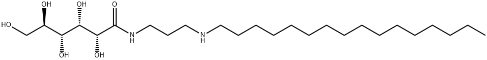 N-[3-(ヘキサデシルアミノ)プロピル]-D-グルコンアミド 化学構造式