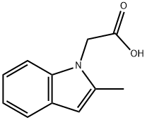 (2-メチル-インドール-1-イル)-酢酸 化学構造式