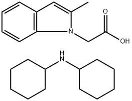 (2-METHYLINDOL-1-YL)ACETIC ACID DCHA Struktur