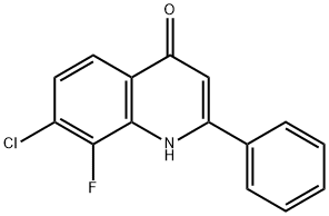 7-Chloro-8-fluoro-2-phenylquinolin-4(1H)-one Struktur