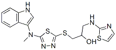 1-[[5-(1H-indol-3-ylmethylamino)-1,3,4-thiadiazol-2-yl]sulfanyl]-3-(1, 3-thiazol-2-ylamino)propan-2-ol|
