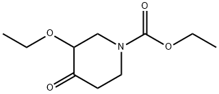 1-Piperidinecarboxylicacid,3-ethoxy-4-oxo-,ethylester(9CI) 结构式
