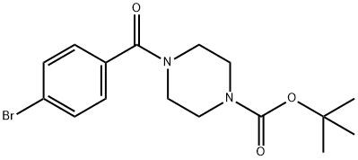 4-(4-BROMO-BENZOYL)-PIPERAZINE-1-CARBOXYLIC ACID TERT-BUTYL ESTER Structure