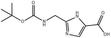 2-((TERT-BUTOXYCARBONYLAMINO)METHYL)-1H-IMIDAZOLE-5-CARBOXYLIC ACID Structure