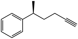 [S,(+)]-5-フェニル-1-ヘキシン 化学構造式