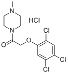 1-Methyl-4-((2,4,5-trichlorophenoxy)acetyl)piperazine hydrochloride,86746-03-4,结构式