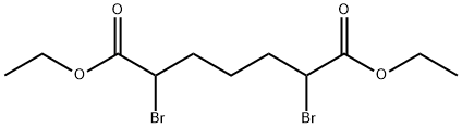 2,6-ジブロモヘプタン二酸ジエチル 化学構造式