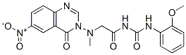 N-[(2-methoxyphenyl)carbamoyl]-2-[(6-nitro-4-oxo-quinazolin-3-yl)methy lamino]acetamide 化学構造式