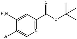 4-アミO-5-ブロモピリジン-2-カルボン酸TERT-ブチル 化学構造式