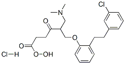 4-[1-[2-[2-(3-chlorophenyl)ethyl]phenoxy]-3-dimethylamino-propan-2-yl] oxy-4-oxo-butanoic acid hydrochloride 结构式