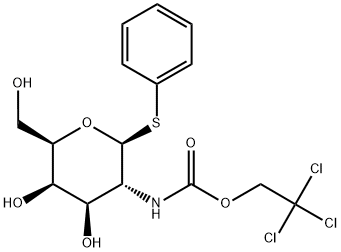 苯基2-脱氧-1-硫代-2-(2,2,2-三氯乙氧基甲酰氨基)-Β-D-吡喃半乳糖苷 结构式