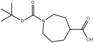 1-BOC-氮杂环庚烷-4-羧酸, 868284-36-0, 结构式