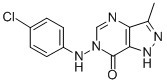 6-((4-Chlorophenyl)amino)-3-methyl-1,6-dihydro-7H-pyrazolo(4,3-d)pyrim idin-7-one,86831-75-6,结构式