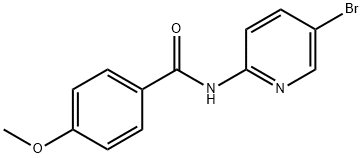 N-(5-溴-吡啶-2-基)-4-甲氧基-苯甲酰胺, 86843-84-7, 结构式