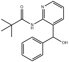 2-Pivaloylamino-3-(α-hydroxybenzyl)pyridine 结构式