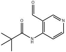 N-(3-ホルミル-4-ピリジニル)-2,2-ジメチルプロパンアミド 化学構造式