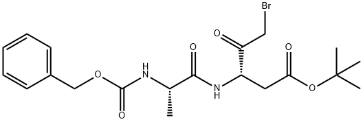 Pentanoic acid, 5-broMo-4-oxo-3-[[(2S)-1-oxo-2-[[(phenylMethoxy)carbonyl]aMino]propyl]aMino]-, 1,1-diMethylethyl ester, (3S)- Struktur
