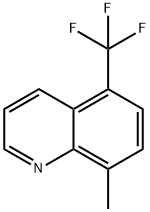 8-メチル-5-(トリフルオロメチル)キノリン 化学構造式
