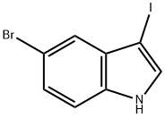 1H-Indole, 5-broMo-3-iodo- 化学構造式