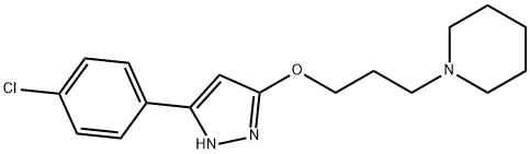 1-[3-[[5-(4-chlorophenyl)-1H-pyrazol-3-yl]oxy]propyl]piperidine Struktur