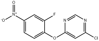 4-CHLORO-6-(2-FLUORO-4-NITROPHENOXY)PYRIMIDINE, 868733-15-7, 结构式