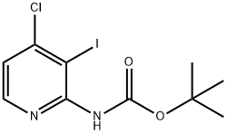 叔丁基 4-氯-3-碘吡啶-2-基氨基甲酸酯,868733-96-4,结构式