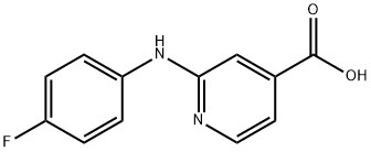 2-(4-フルオロアニリノ)イソニコチン酸 化学構造式