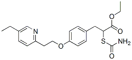 a-[(Aminocarbonyl)thio]-4-[2-(5-ethyl-2-pyridinyl)ethoxy]benzenepropanoic Acid Ethyl Ester Struktur