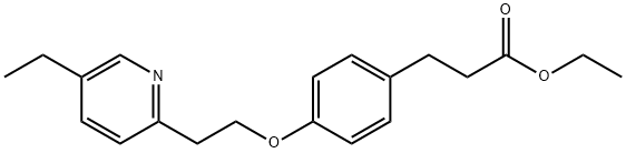 4-[2-(5-Ethyl-2-pyridinyl)ethoxy]benzenepropanoic Acid Ethyl Ester(Pioglitazone Impurity) Struktur