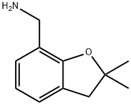 7-(アミノメチル)-2,3-ジヒドロ-2,2-ジメチルベンゾ[B]フラン 化学構造式