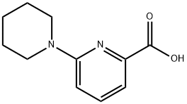 6-ピペリジノピリジン-2-カルボン酸 化学構造式