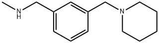 N-METHYL-N-[3-(PIPERIDIN-1-YLMETHYL)BENZYL]AMINE 化学構造式