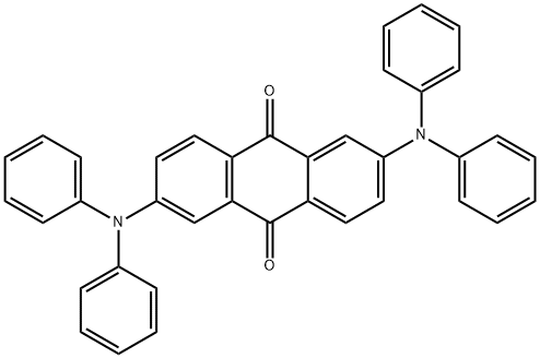 2,6-ビス(ジフェニルアミノ)アントラキノン 化学構造式
