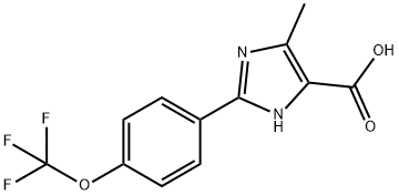 5-METHYL-2-(4-TRIFLUOROMETHOXYPHENYL)-3H-IMIDAZOLE-4-CARBOXYLIC ACID Struktur