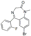 7-bromo-5-(2-fluorophenyl)-1-methyl-1,3-dihydro-2H-1,4-benzodiazepin-2-one 结构式