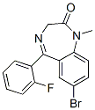 7-bromo-5-(2-fluorophenyl)-1-methyl-1,3-dihydro-2H-1,4-benzodiazepin-2-one Structure